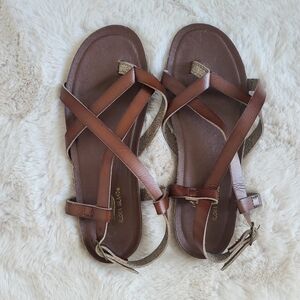 Brown Leather Strappysandals